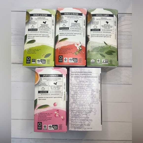 OrganicTEA NUMI Variety Pack, 16 Tea Bags SET OF 5 Boxes - Picture 6 of 13